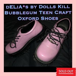 🖤💕dELiA*s-Dolls Kill Bubblegum Teen Craft Oxford💕🖤